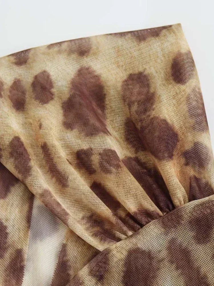 Body “Savannah” - Imprimé léopard, dos nu et coupe ajustée Neyvora