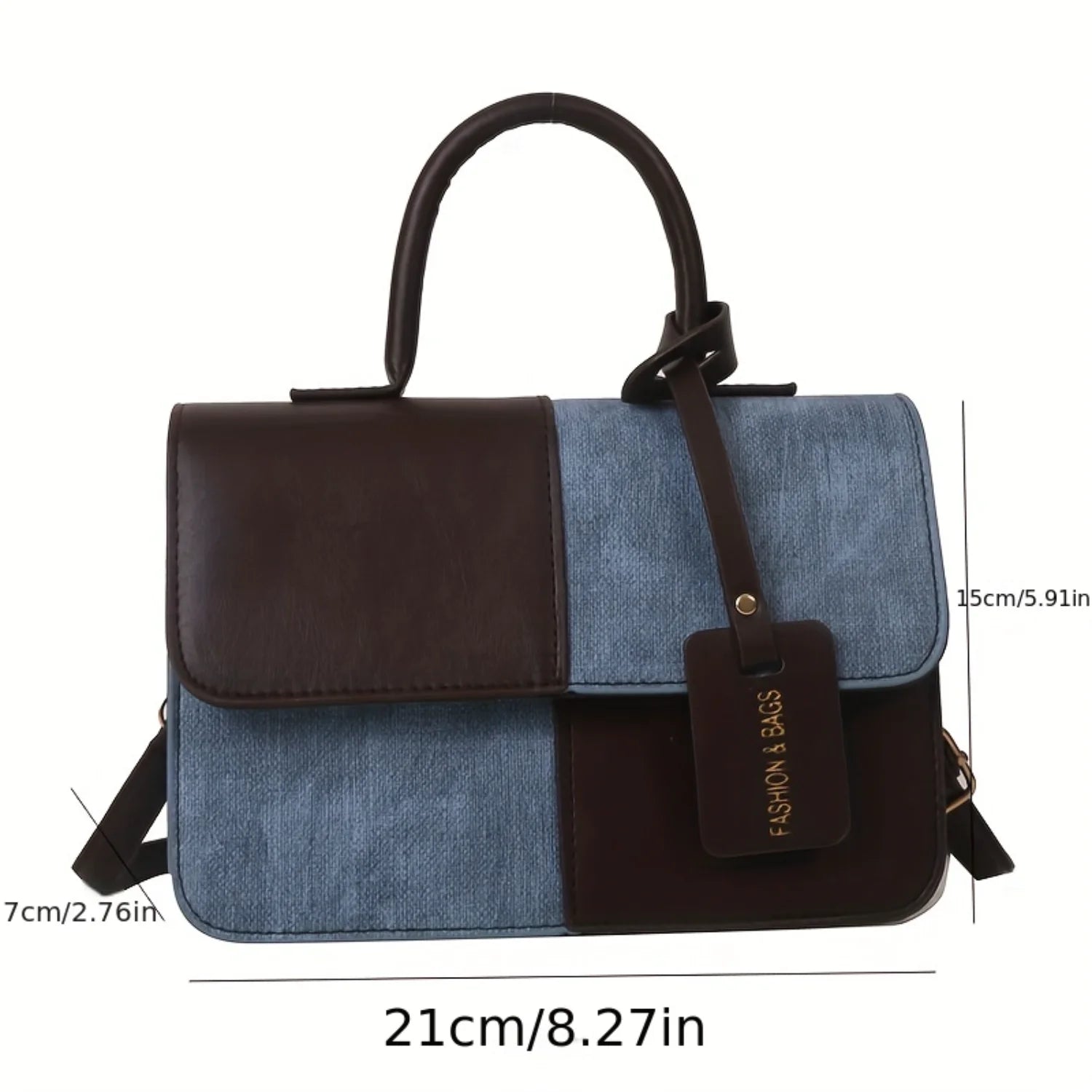 Sac “Mirella” - Sac à main colorblock en cuir vegan avec anse carrée Neyvora