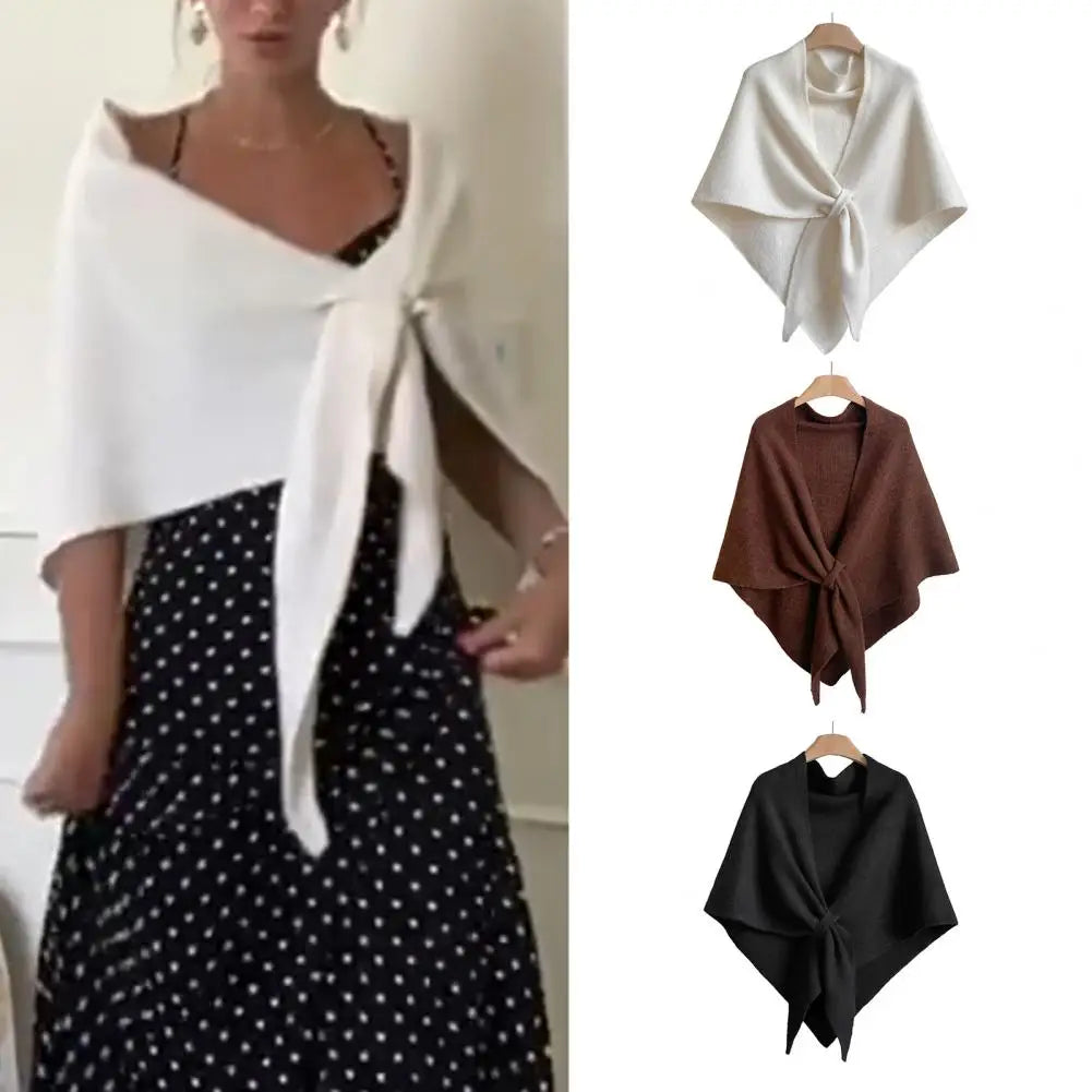 Châle “Noelia” – Écharpe nouée en maille douce effet cachemire Neyvora