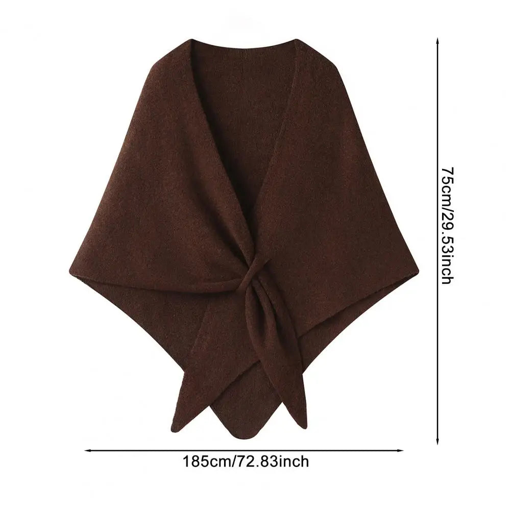 Châle “Noelia” – Écharpe nouée en maille douce effet cachemire Neyvora