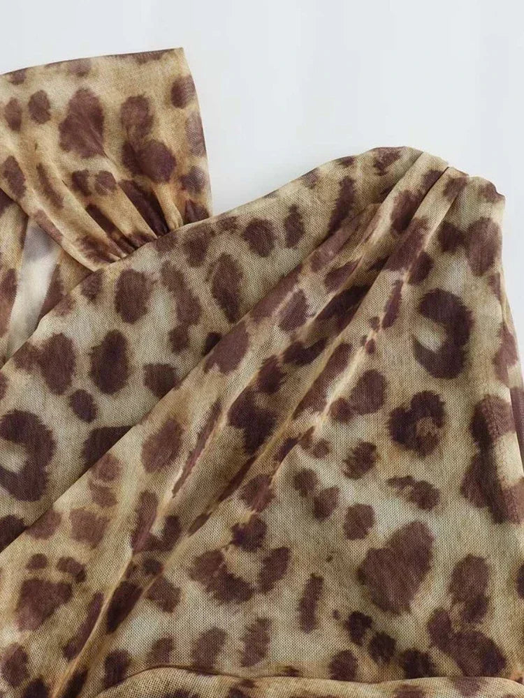 Body “Savannah” - Imprimé léopard, dos nu et coupe ajustée Neyvora