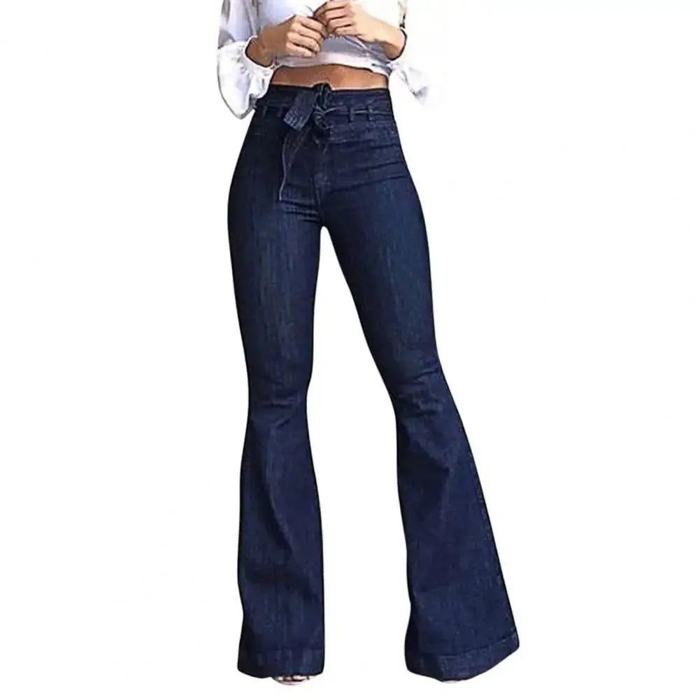 Jean “Rivana” - Taille haute évasé, denim stretch coupe bootcut Neyvora