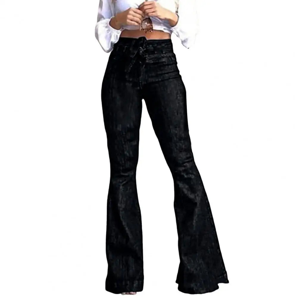 Jean “Rivana” - Taille haute évasé, denim stretch coupe bootcut Neyvora