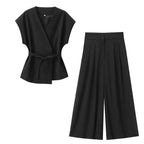 Ensemble “Aveline” - Tailleur pantalon sans manches avec ceinture Neyvora