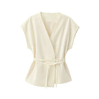 Ensemble “Aveline” - Tailleur pantalon sans manches avec ceinture Neyvora