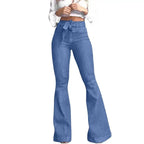 Jean “Rivana” - Taille haute évasé, denim stretch coupe bootcut Neyvora