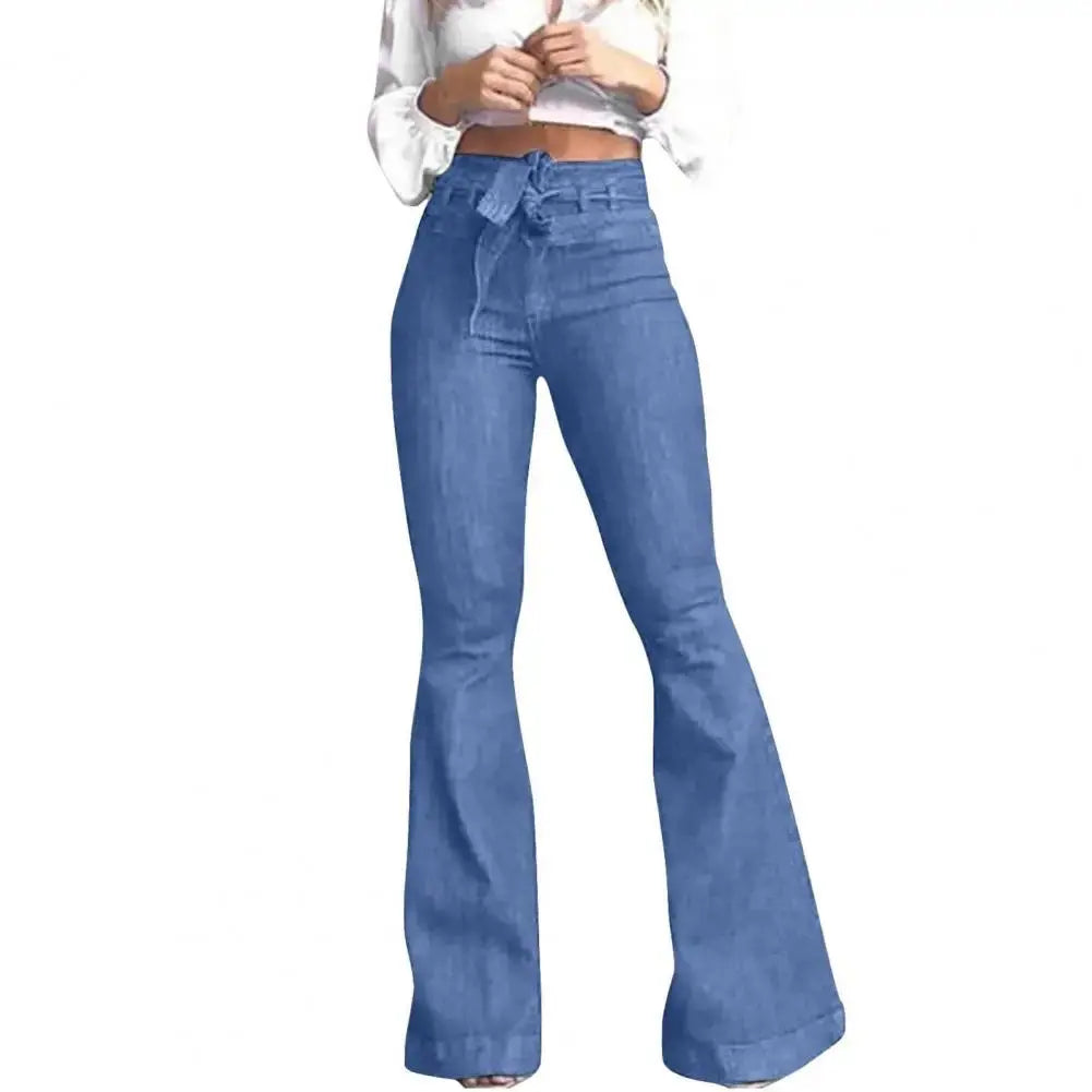 Jean “Rivana” - Taille haute évasé, denim stretch coupe bootcut Neyvora