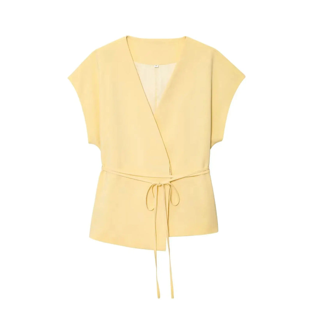 Ensemble “Aveline” - Tailleur pantalon sans manches avec ceinture Neyvora