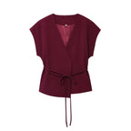 Ensemble “Aveline” - Tailleur pantalon sans manches avec ceinture Neyvora