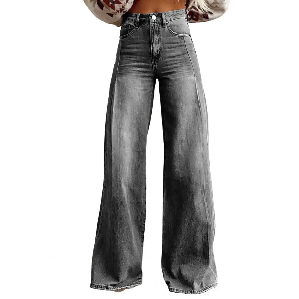 Jean “Élora” – Taille haute, jambe large et coupe fluide Neyvora